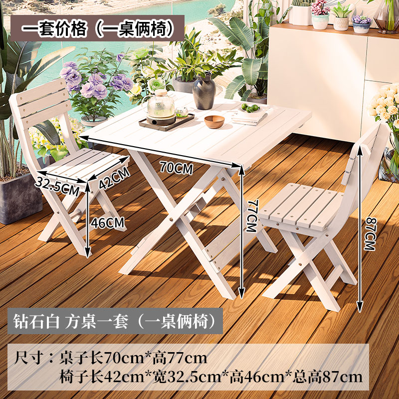 diamond white square table, two upholstered chairs