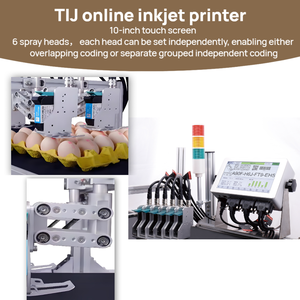 Industrial Half Inch 12.7mm TIJ Inkjet Printer High-Accuracy Paper Egg Expiry Date <strong>Machine</strong> 6 Heads Flex OEM/ODM T600 - Product Image 3