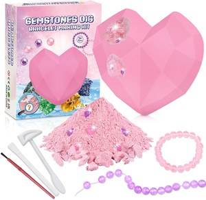 Real Gemstones Children Archaeological Excavation Dig a <strong>Dozen</strong> Gem Digging Kit Set Science <strong>Toy</strong> Mining for Kid Gift Gem Dig Kit