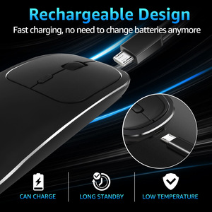 Best Rank Unique OEM Original Type C Nano USB 2.4ghz Silent Metal Rechargeable Sleek <strong>Souris</strong> Slim Wireless Mouse for PC <strong>Mac</strong> Book - Product Image 4