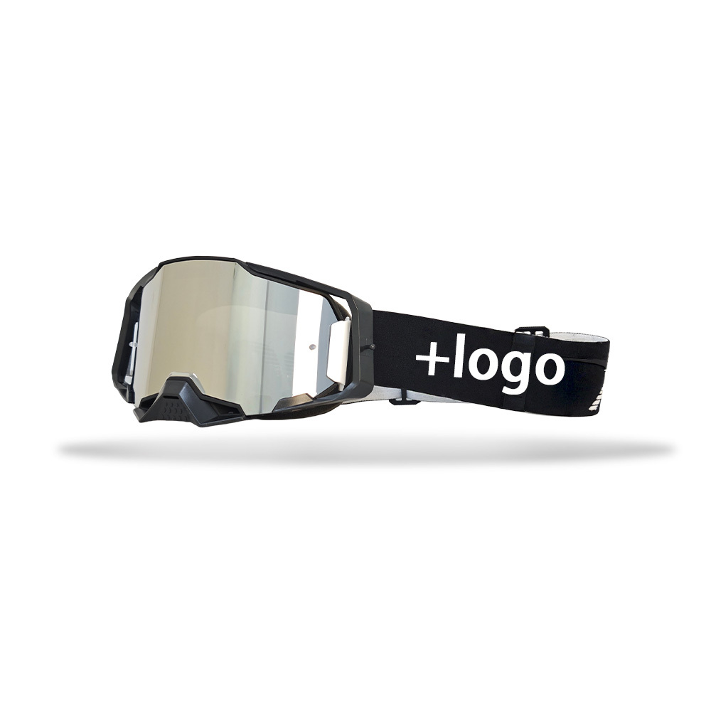 Gafas con montura negra y lentes plateadas.
