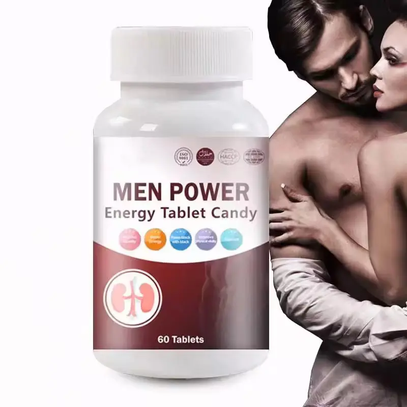 Men Power Tablets Energy Candy Capsules OEM Natural Peruvian Black Maca Dietary Supplement booster Herbal Pills for men women