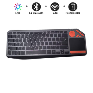 Personalizado ergonómico 2,4g USB inalámbrico teclado multi dispositivo Bluetooth teclado touchpad Azerty Bluetooth teclado con retroiluminación - Product Image 2