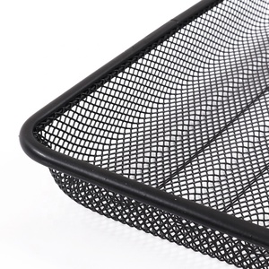Foska Office Desktop Mesh Organizer schwarzes Dateisortiertablett mit Griff zum Aufbewahren von Literatur Magazinen Dokumente Bücher Dateien