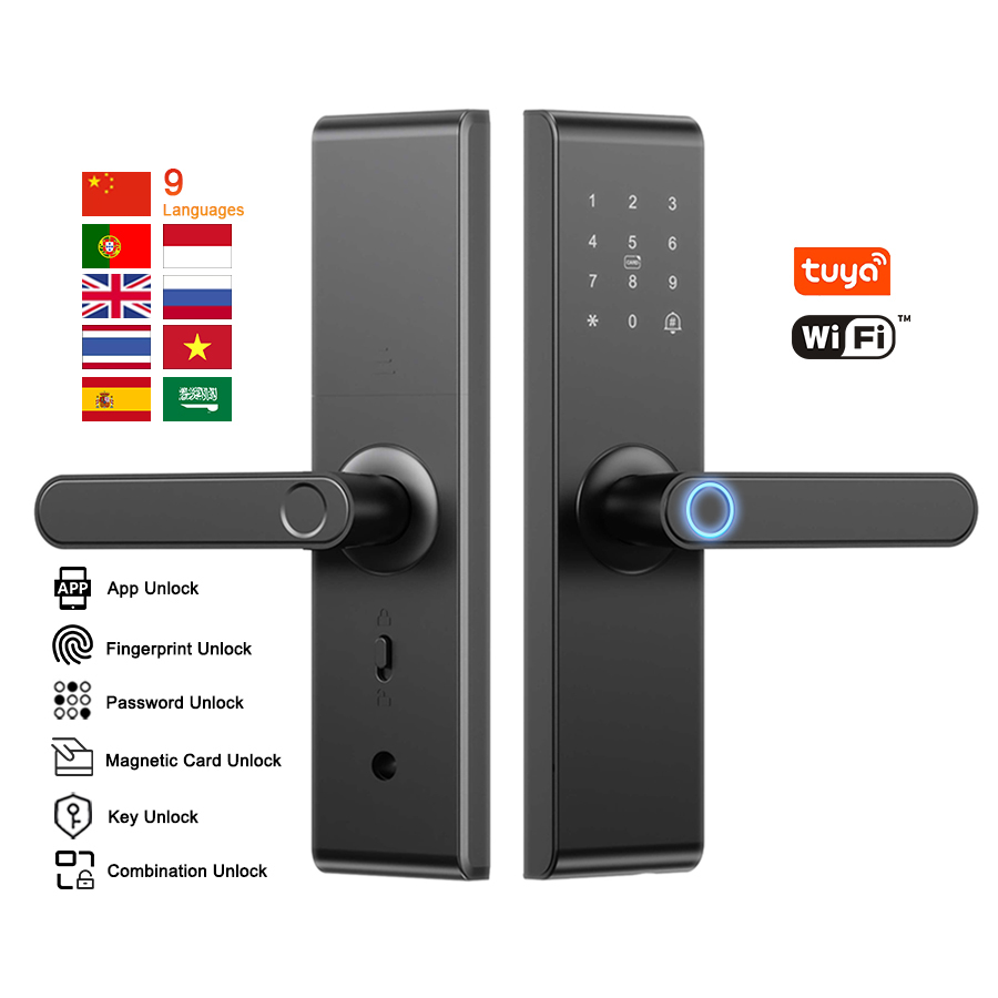 Versione WiFi Tuya (APP, Impronta Digitale, Password, Carta, Chiave)