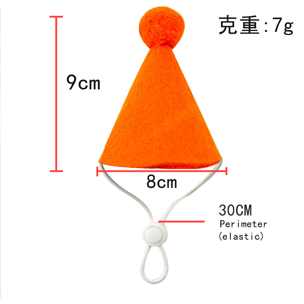A07 Conical Birthday Hat (Orange)