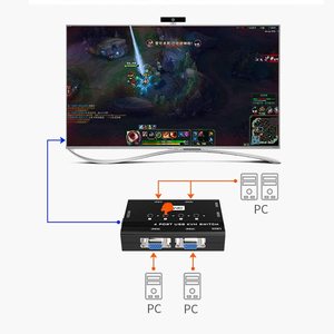 MT-VIKI Hot Sale VGA <strong>Kvm</strong> <strong>Switch</strong> Usb <strong>4</strong> Port for Desktop, <strong>4</strong> Port Selector Box Vga Usb <strong>Kvm</strong> <strong>Switch</strong>