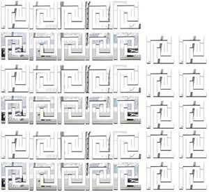 Üretim toptan Modern geometrik yunan anahtar desen 3D akrilik ayna duvar Sticker