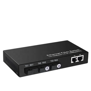 10/100mbps 3 fibra 2 RJ45 Ethernet Media Converter SC porte monomodalità fibra ricetrasmettitore Telecom apparecchiature Netlink - Product Image 3