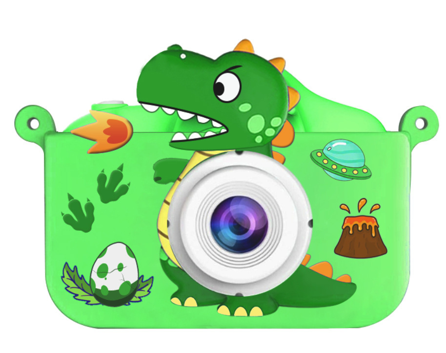 Green little dinosaur-hd dual camera