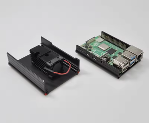 New Aluminum <strong>Raspberry</strong> <strong>PI</strong> 4B Box Plastic Protection <strong>Case</strong> Black and Red Waterproof <strong>Raspberry</strong> <strong>PI</strong> 4 <strong>Case</strong> With Fan - Product Image 4