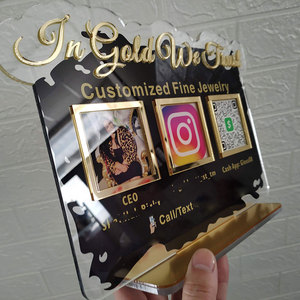Triple Qr <strong>Code</strong> Business Acrylic Qr <strong>Code</strong> Sign Payment Stand Plaque Display Cash <strong>App</strong> <strong>Scan</strong> and Pay Sign Qr <strong>Code</strong> Holder - Product Image 2
