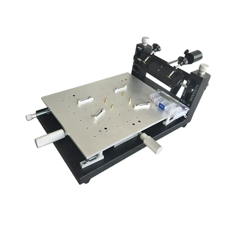 Máquina de impressora de tela, impressora manual de alta precisão da pasta de solda do pcb puhui smt