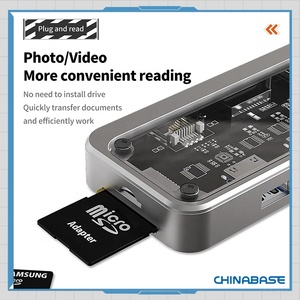 具有4K HDMI VGA C型PD USB3.0 RJ45以太网SD/tf卡读卡器3.5毫米的10合1 USB C集线器加密狗适配器扩展坞。 - Product Image 6