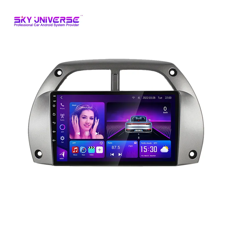 Android Touchscreen Auto Dvd-Speler Gps Navigatie Bt Carplay Dsp Voor Toyota Rav4 2001-2006 Multimedia Radio Stereo Head Unit