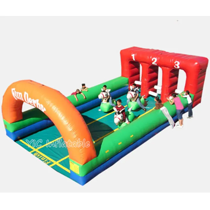 Juego de carreras inflable al aire libre, poni Hop, carreras, Derbi, carreras de caballos de salto, alquiler de fiesta