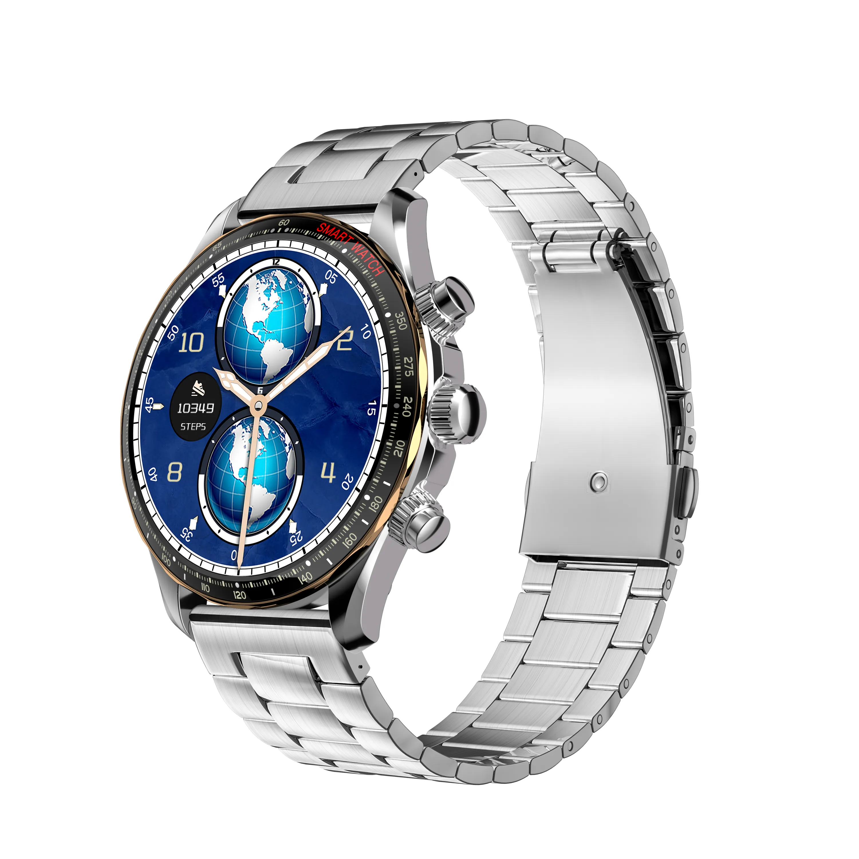 Di lusso in acciaio inox orologio da polso di alta qualità Bluetooth chiamata Smart Watch Mobile originale Reloj Intelige per Apple Huawei Xiaomi