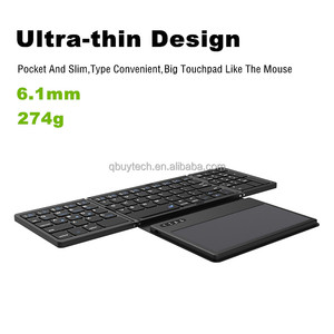 Hot Sale Portable BT <strong>Wireless</strong> <strong>Keyboard</strong> with Touch Pad Ultrathin 0.61 cm for System Common B055 Mini Foldable <strong>Keyboard</strong> - Product Image 2