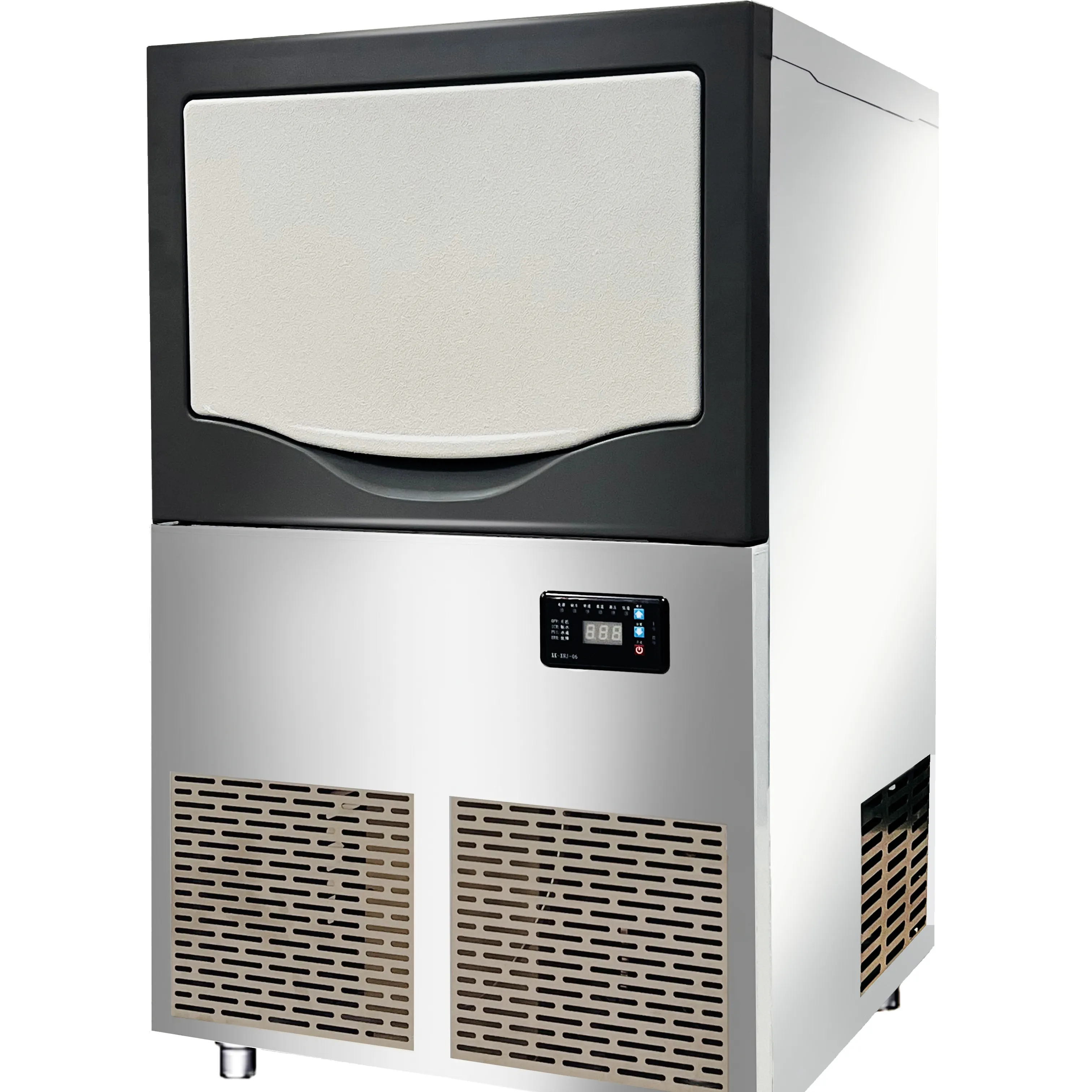 Onilce Snow Ice Maker Maschine | 80kg in 24 Stunden | Bar Restaurant Seafood Snow Ice Machine mit Online-Hilfe und Tutorial