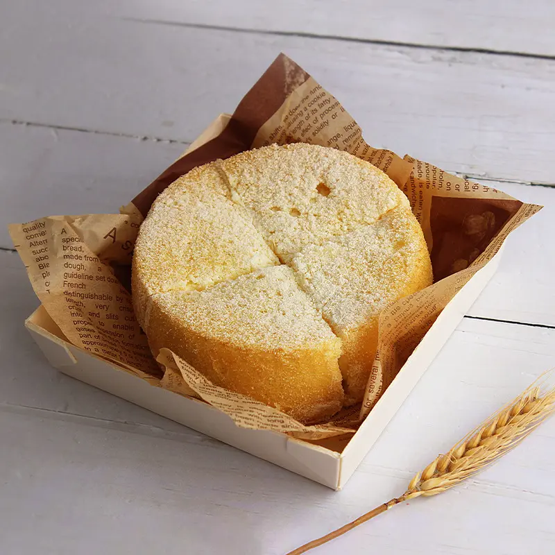 Boîte à cheesecake en bois avec couvercle transparent pour la cuisson Dessert gâteau emballage alimentaire boîte en bois