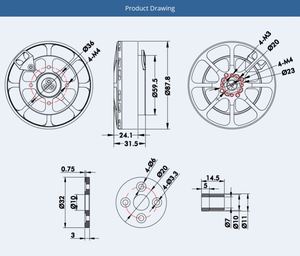 Ligpower 반중력 MN8014 빠른 속도 강력한 전기 UAV 모터 전기 브러시리스 DC Bldc 드론 모터 - Product Image 5