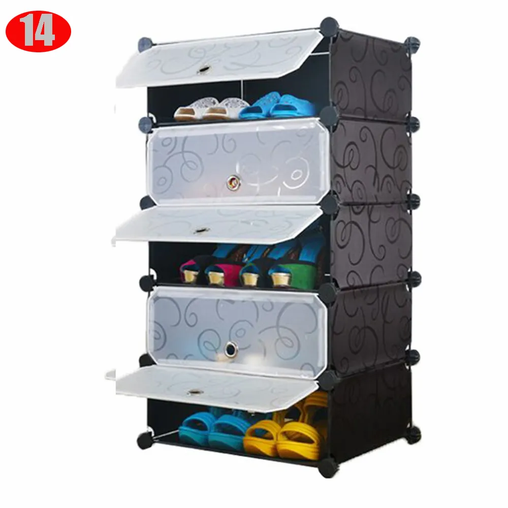 Rack de armazenamento do cubo do armário da pp, prateleira durável de plástico
