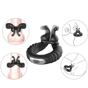 Klitoris stimulieren Penis Vibrierende Ring verzögerung Ejakulation Silikon Penis <span class=keywords><strong>Testis</strong></span> Ring Vibrator - Product Image 5