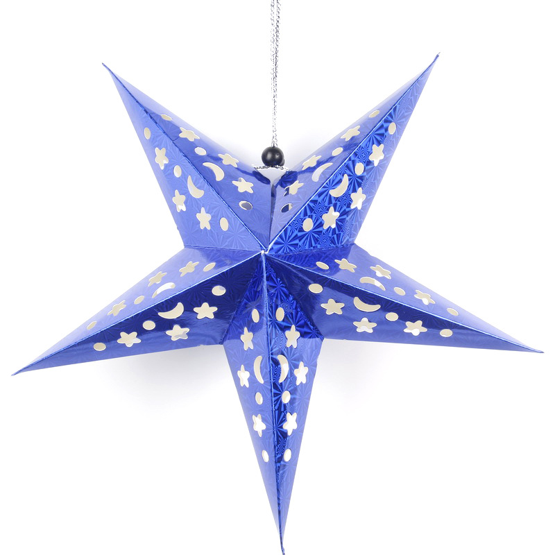 30cm blue five-pointed star