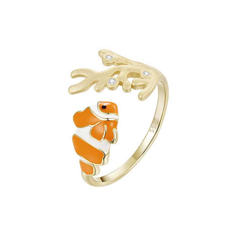Bague Corail Poisson Clown