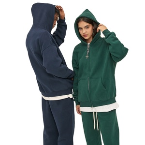 Áo khoác nam chất liệu nhung cao cấp SanDian 2023, khóa kéo kim loại 350G, bo tay gân, mũ trùm đầu có thể tùy chỉnh, tay dài, khóa kéo - Product Image 2