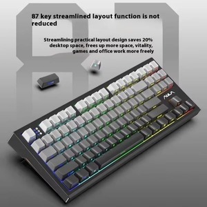Teclado para juegos AULA S87 2,4G inalámbrico/Bluetooth/Teclado mecánico con cable teclados RGB intercambiables en caliente accesorios de computadora - Product Image 4