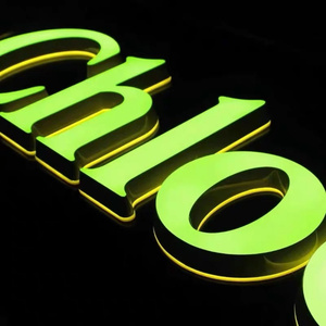 Benutzer definierte 3D-Acryl-Beschilderung Wasserdichtes <span class=keywords><strong>LED</strong></span>-Logo mit variablem Licht Gewerbliche Innen büros childer Beleuchtete Buchstaben für Unternehmen