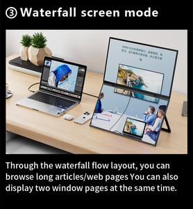 Nuevo Monitor de doble pantalla Monitor asíncrono síncrono portátil de 15,6 pulgadas tipo-c HDR HD compatible con todas las entradas HDMI
