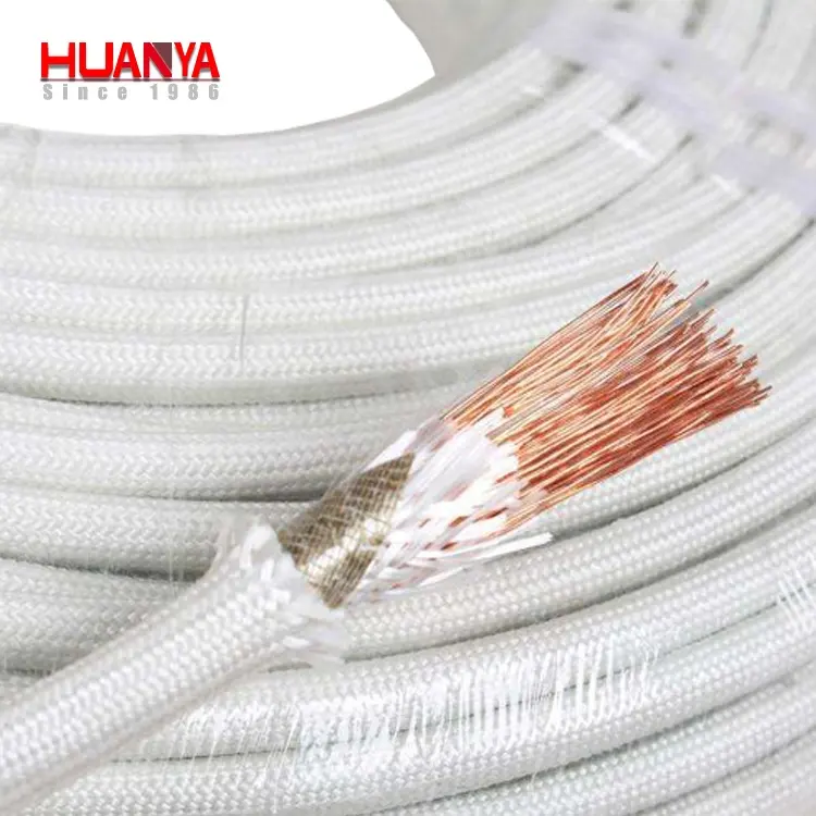 Cable calefactor eléctrico de fibra de vidrio trenzado resistente al fuego para horno de Mica