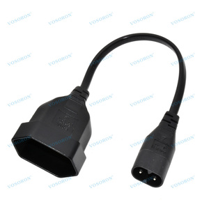 IEC320 C8 Male to Europe Schoko CEE7/16 Outlet Female Socket Power Extension Cable for PDU UPS - Product Image 3