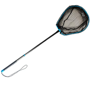 Rete di atterraggio telescopica in carbonio lunga 130cm 37*33cm con rivestimento in PVC rete da pesca realizzata a mano - Product Image 1