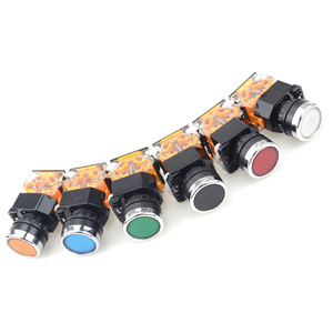 LA38 22 millimetri di Blocco Auto-chiusura a scatto Push button switch 1NO 1NC Momentaneo interruttori a pulsante, piccolo interruttore di pulsante - Product Image 2