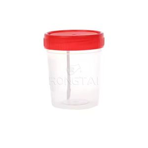 RONGTAI Labor Kunststoff Hocker Cup China Groß<span class=keywords><strong>h</strong></span>ändler 60ml Individuelle sterile Urin behälter Hocker Tasse mit Etikett - Product Image 4