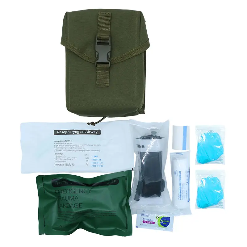 Botiquín de primeros auxilios táctico IFAK de supervivencia al aire libre con bolsa médica de emergencia certificada CE/ISO