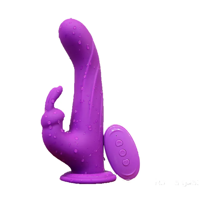 2 em 1G-spot Coelho Vibrador Clitoris Vibrador Controle Remoto Poderosas Mulheres Vibrador Vibrador Com Forte Ventosa