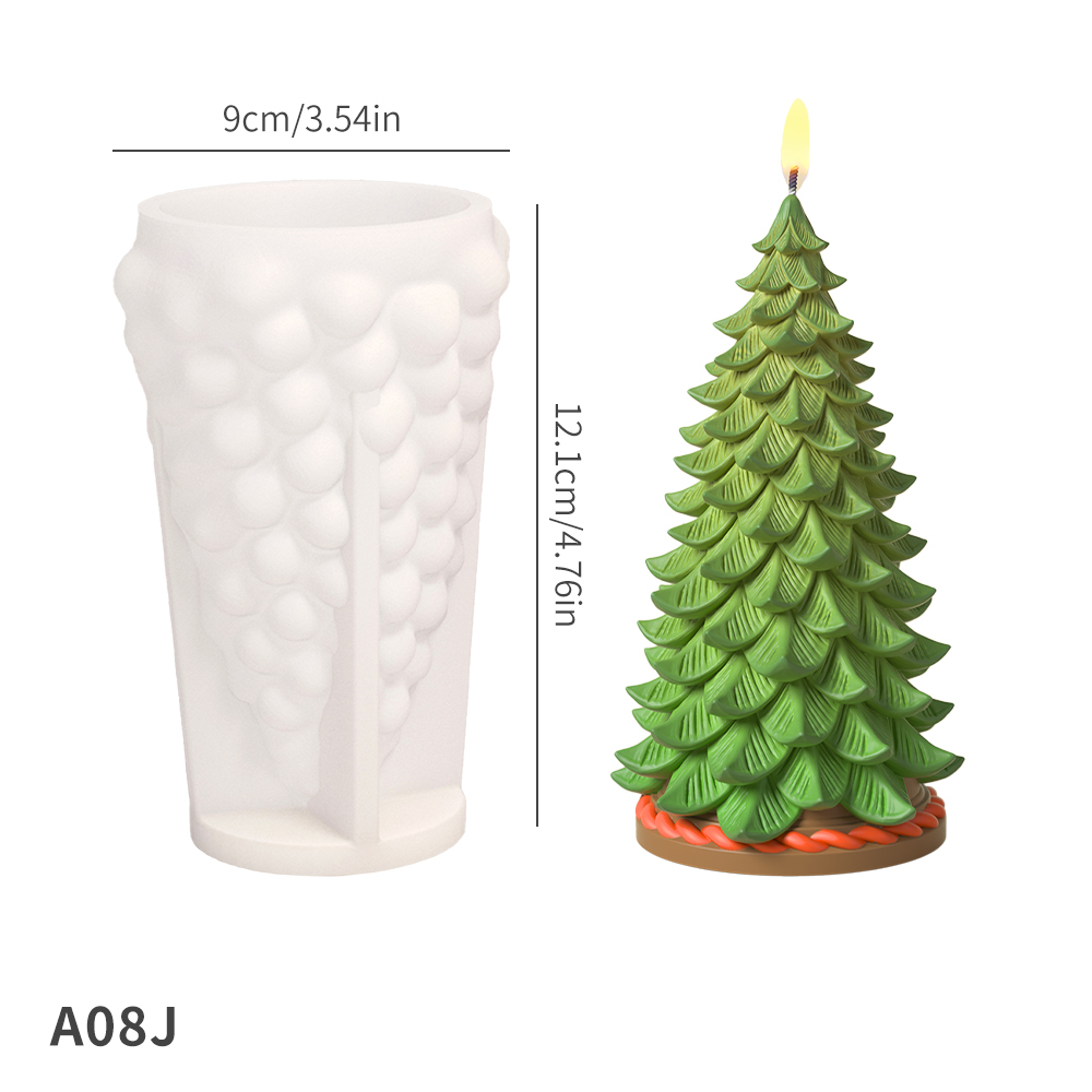 A08J Christmas Tree Mold White