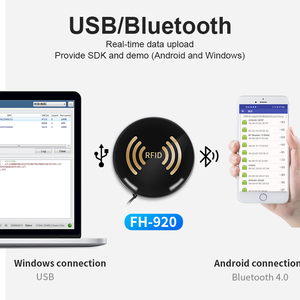 Lettore RFID UHF portatile EU US Frequency UHF RFID lettore portatile con connessione Bluetooth USB - Product Image 3