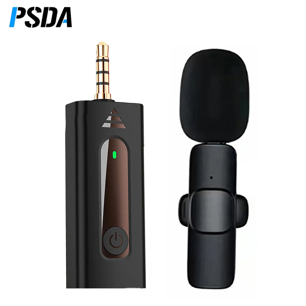 PSDA-micrófono inalámbrico Lavalier para teléfono móvil, mini micrófono de radio con reducción de ruido para grabación de canciones y vídeo en vivo K