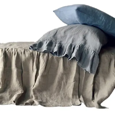 Cor sólida reativa, cor sólida lavada de linho tecido de linho orgânico 100% grande cânhamo para toalha de mesa de cama