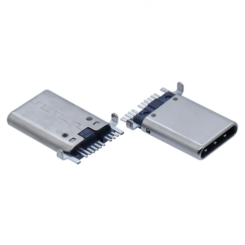 Papan kunci SMT USB 3.0 Tipe C pria, konektor 9 Pin Model tipis USB OTG C steker dengan posisi untuk steker daya adaptor Flash Drive