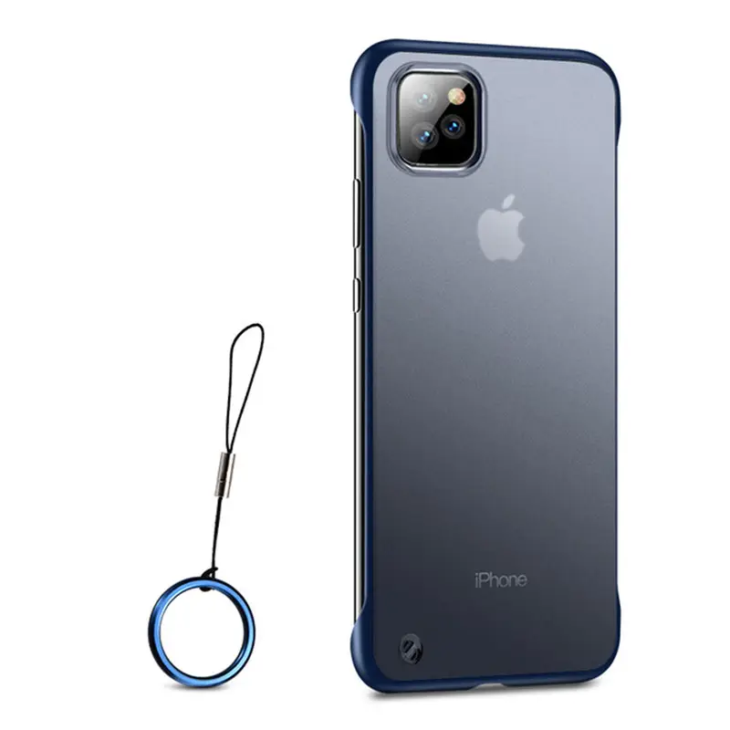 IPhone 11 PROMAXフロストラグジュアリー透明マット電話ケースカバー用超薄型フレームレス電話ケース