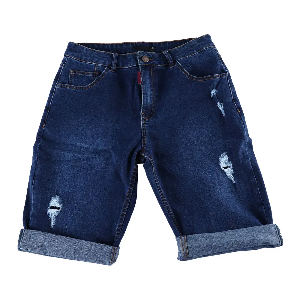 Short en jean bleu personnalisé déchiré OEM Shorts en jean pour hommes Shorts en jean déchiré pour hommes
