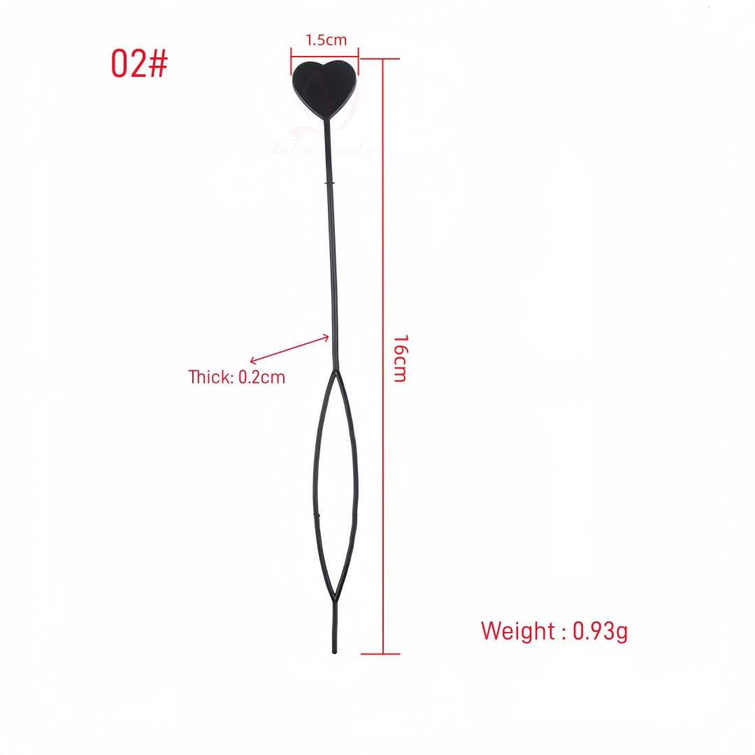 02# S - Forme de coeur (Noir)