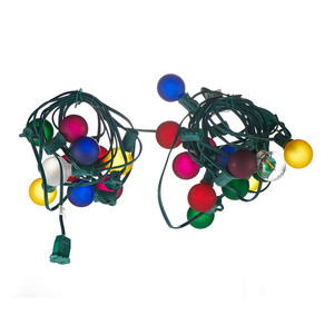 Outdoor Garden Umbrella Globe G40 Patio <strong>String</strong> <strong>Lights</strong> with 25 <strong>Multi</strong> <strong>Color</strong> Globe Bulbs <strong>String</strong> <strong>Lights</strong> for Patio Backyard Deck Tree - Product Image 1