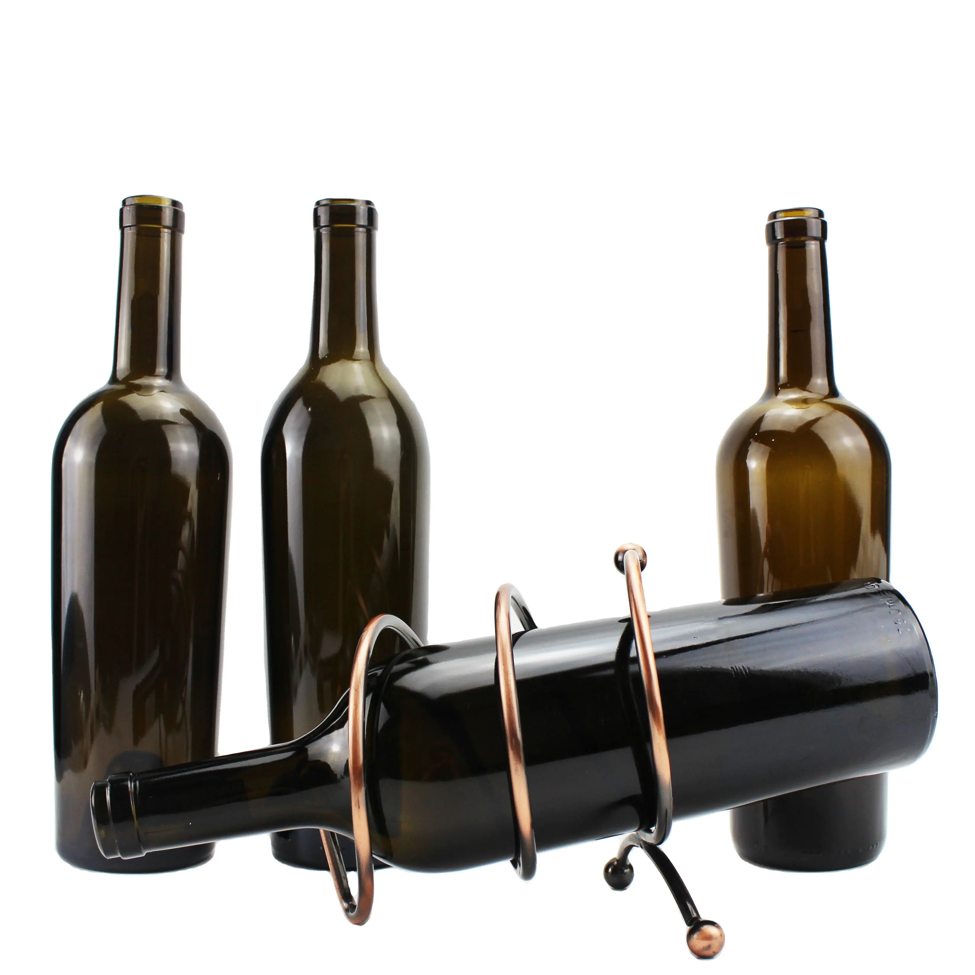Vendita diretta bottiglia di vino d'uva bottiglia di vetro verde da 750ml in vendita